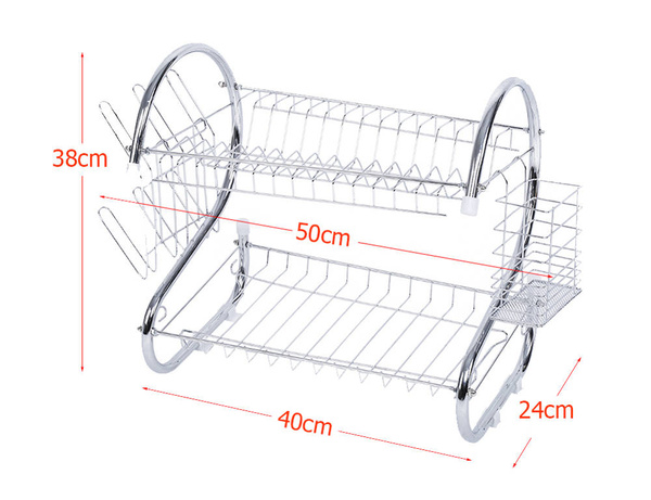 Double-decker stand-up dishwasher drainer