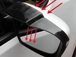 Universal vihmakate peeglitele, auto katus, 2 tk