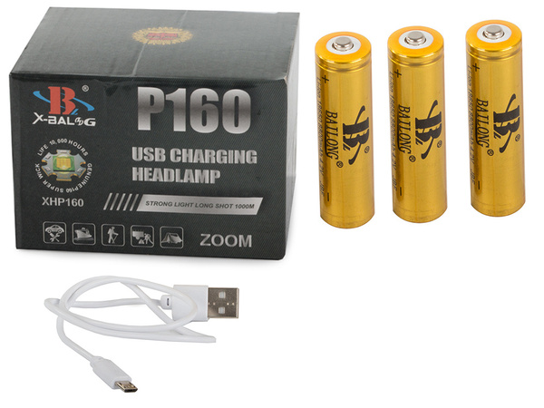 Bailong vodila čelna svetilka xhp160 powerbank zoom