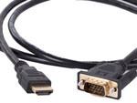Kaabli vga - hdmi 2m kuldne täis hd ühendused d-sub kaabel