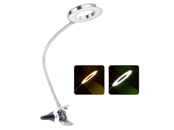 Lámpara de escritorio cosmética de 24 leds con clip