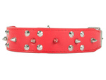 Studded dog collar eco leather adjustable xl
