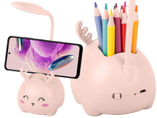 Detské led nočné svetlo usb organizátor stojan telefón čítanie veda