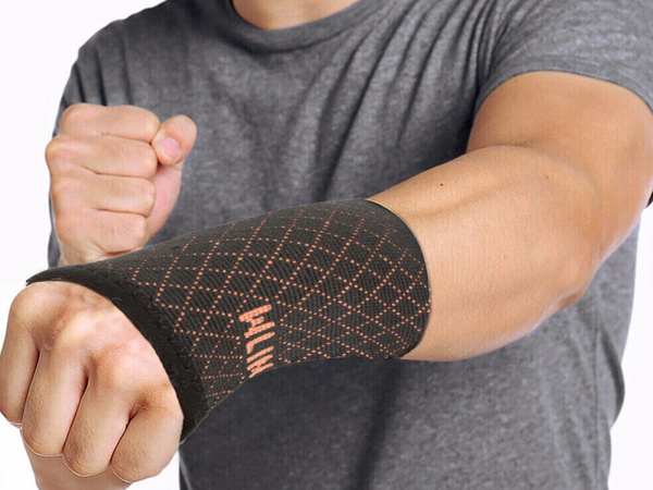 Stabiliser support for wrist orthosis elastic band joint hand