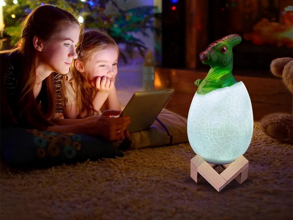 Noční světlo dinosaurus dino vejce rgb vedl světlo vejce pro děti