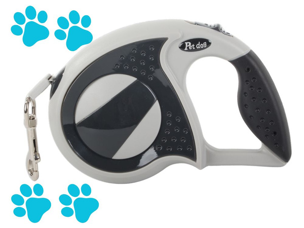 Automatic leash 5m strong for dog up to 20kg with lock strong long