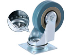 Colgador de muebles 3 pulgadas metal recubierto de goma para carro de muebles quiet 75mm