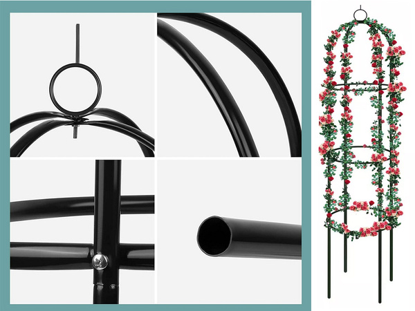 Gradina pergola flori suport coloana pentru plante cataratoare arc clopot pentru trandafiri 190