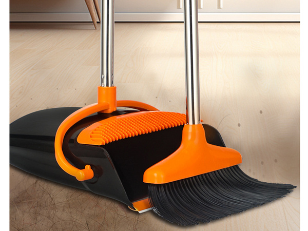 Lazy man's sweeping kit swifter brush mop cleaning wiper dustpan 2in1