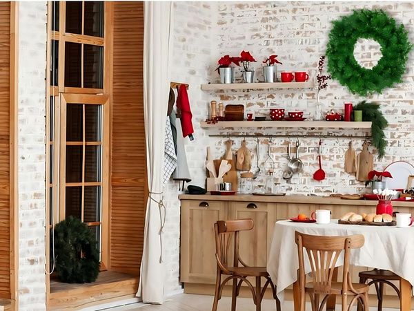 Ziemassvētku vainags durvju apdare galds liels 50cm