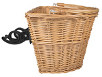 Large bicycle basket wicker bicycle basket click on handlebars roomy