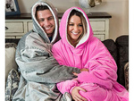 Теплая толстовка oversize одеяло xxl 2in1 толстый флис