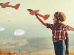Polystyrene aeroplane glider styrofoam dart throwing model aeroplane