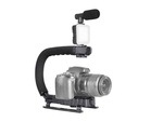Vlogging kit grabación vídeo trípode micrófono soporte teléfono