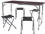 Mesa plegable camping juego de mesa turistica con 4 sillas mesa de jardin