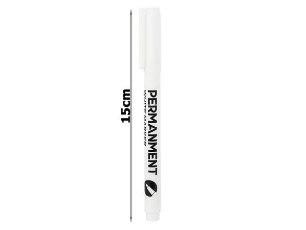 Permanent marker white for glass tyres steel