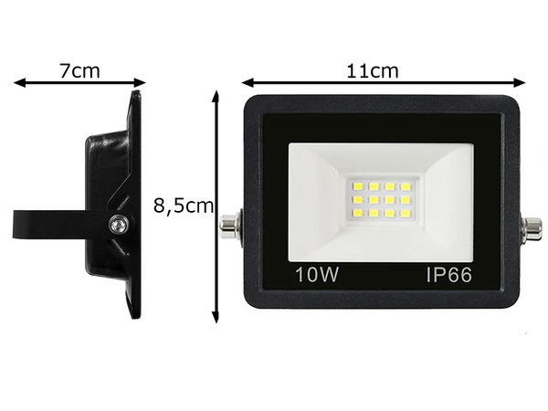 Proiector halogen spotlight a condus 10w 6000k exterior rezistent la apa ip66
