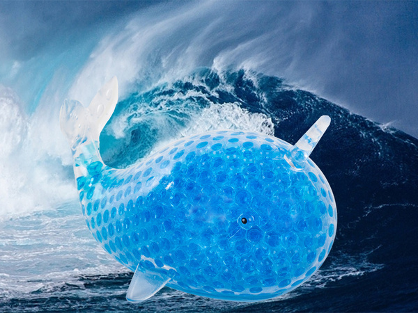 Balles sensorielles anti-stress en gel squishy dauphin grand crush