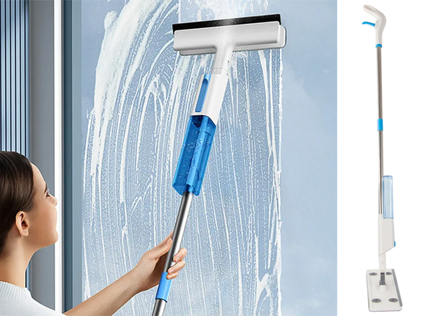 Plaša mops ar spray spray window washer 3x spilventiņi 2in1