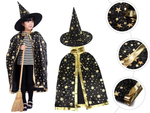 Disfraz mago halloween capa sombrero