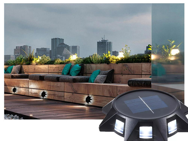 Lámpara de jardín panel solar lámpara de suelo con sensor crepuscular accionada en