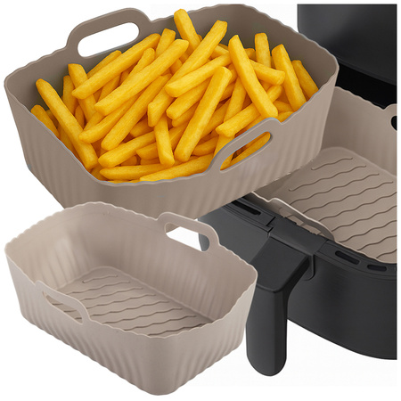 Silikona ieliktnis beztauku fritezei airfryer cepšanas forma