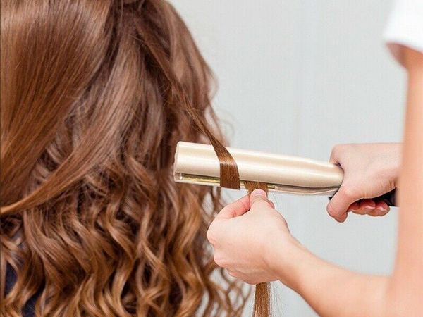 Hair straightener ceramic curling iron 2in1 twist