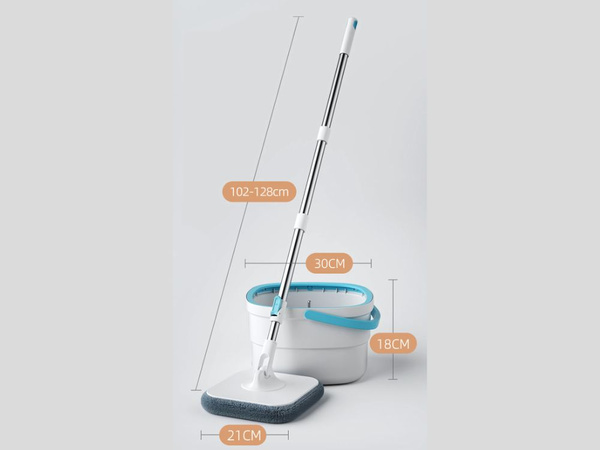 Fregona rotativa 360° con limpiadora turbo fregadora rotativa 2 x microfibra