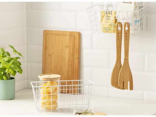 AKASZTÓS KOSÁR FÉM SZERVEZŐ AKASZTÓS POLC FEHÉR ERŐS