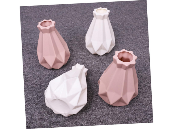 Jarron de plastico flor de esquina, jarron de esquina 20 cm
