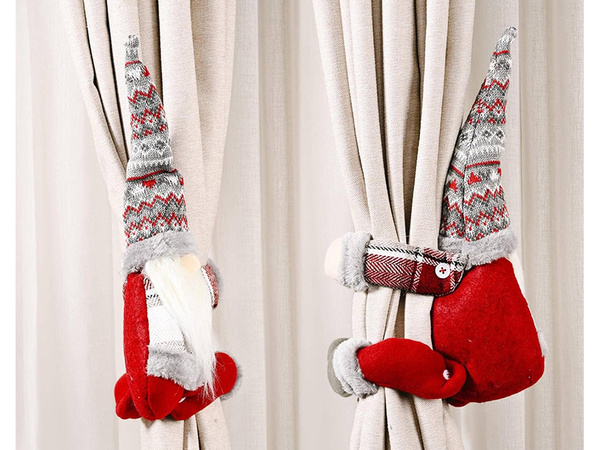 Moș crăciun pitic pitic velcro cortina cataramă