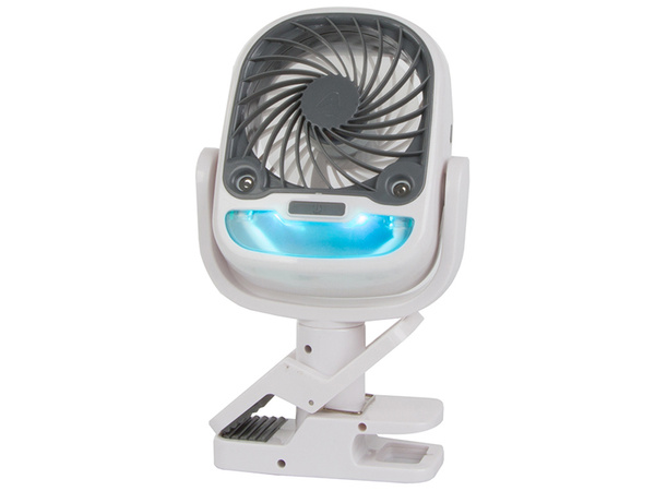 Wentylator wiatrak biurkowy stojący klips nawilżacz powietrza usb rgb 2w1