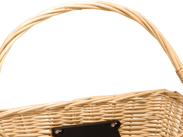 Large bicycle basket wicker bicycle basket click on handlebars roomy