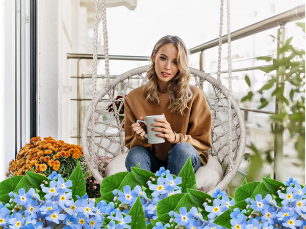 Sodo sūpynės "stork's nest" kabanti kėdė boho 80cm