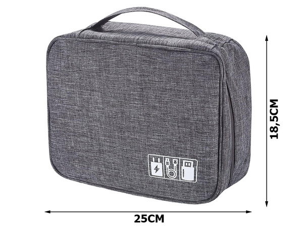 Travel organiser bag for chargers and cables