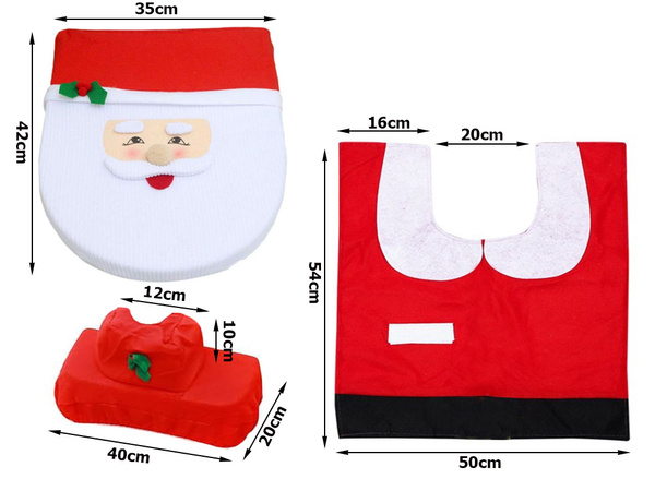 Ensemble de salle de bain de noël tapis michael housse de toilette