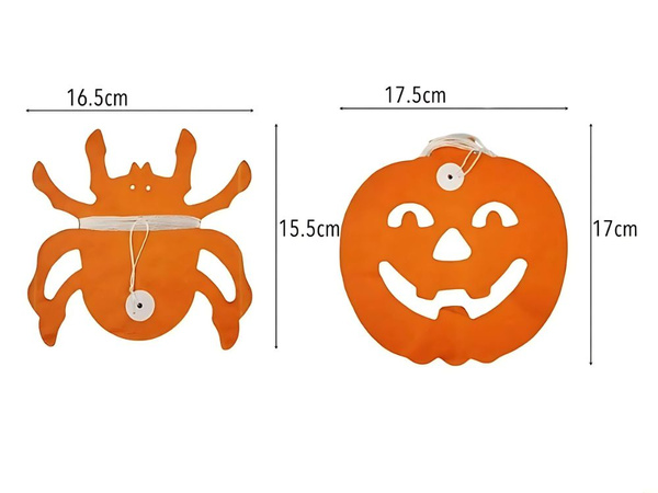 Okrasni venec halloween buča/pajek papir dolg 3 metre