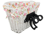 Large wicker bicycle basket click handlebar basket with insert