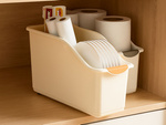 Organizador de cocina contenedor de plástico para armarios de productos de limpieza de cocina