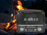 Mobilus virtuvės radijas maitinimo tinklo baterija fm/am/sw usb aux tf mp3 retro