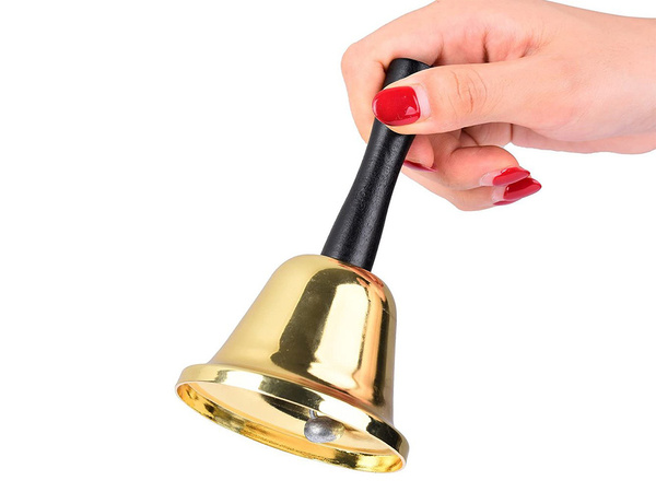 Svatý zvon kovová zlatá dekorace