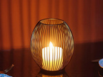 Świecznik metalowy dekoracyjny na świece 1 szt stojak lampion do domu taras
