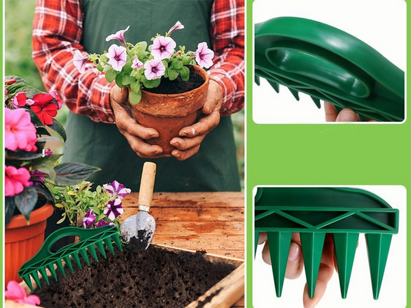 Hand-held 12-hole punch planter garden planter