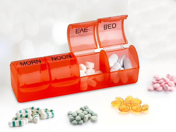 Recipient pentru medicamente cutie de pastile oră săptămânală a zilei casetă de medicamente