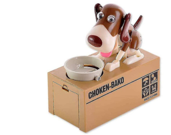 Tirelire chien mange pièces distributeur automatique interactif coffre-fort grand modèle