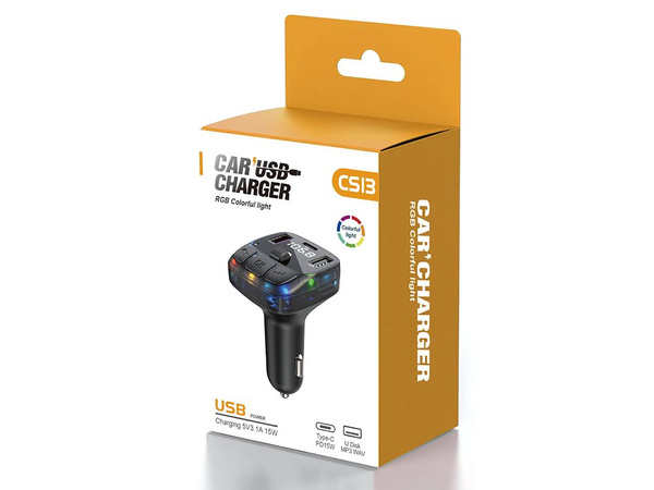 Fm mp3 mp3 ülevõtja volume 2 x usb + usb c bluetooth 5.3 lcd 12v