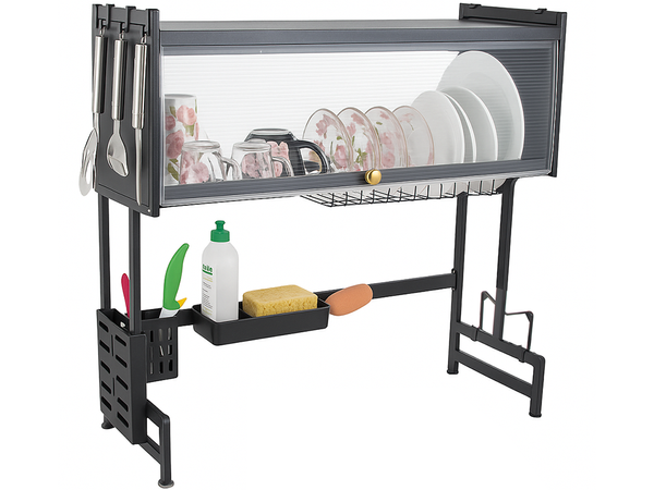 Secador de platos, cubiertos y taleres gran escurridor armario organizador 65 cm