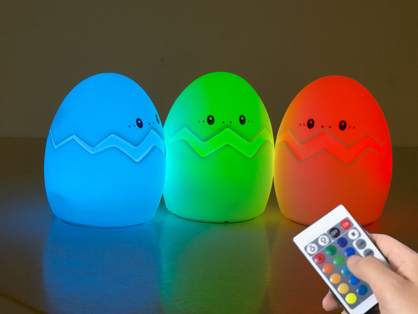 Lampka nocna dla dzieci led jajko rgb pilot usb