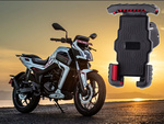 Anti-shock bicycle handlebar phone holder