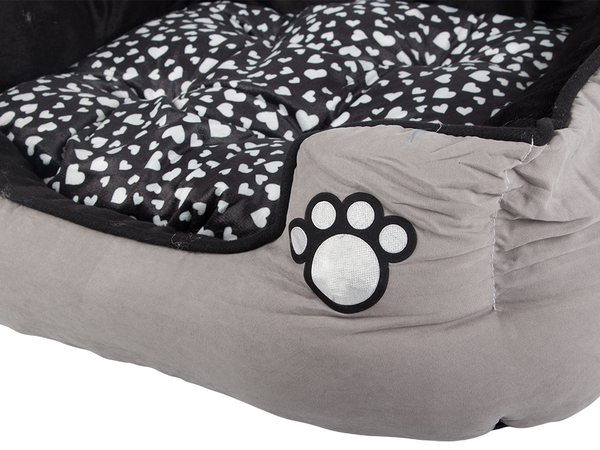 Plüschbettwäsche hundebett mit ausziehbarem kissen weich bequem